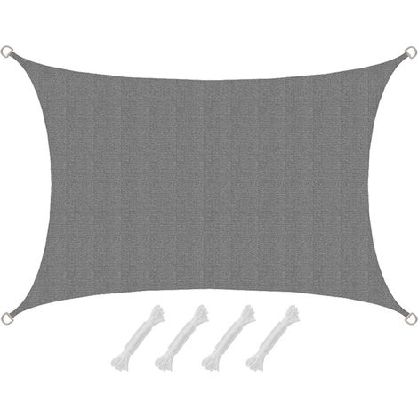Voile d'ombrage UV 3x2 m HDPE – Protection solaire rectangulaire – Stabilisateur UV – Résistant à la déchirure et à l'usure – Amanka