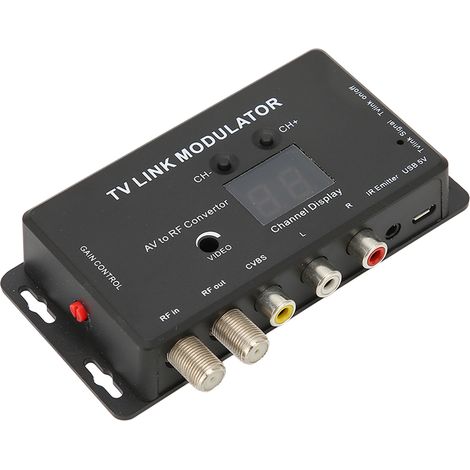 TM70RG UHF-TV-Modulator mit einstellbarer Verstärkung, PAL/NTSC-kompatibel, multifunktionaler elektronischer Konverter für Zuhause