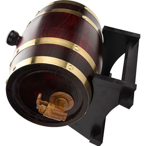 Tonneau en chêne massif vintage 1,5L pour bière, whisky, rhum et porto (1/5)