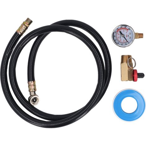 Kit de réparation de réservoir d'air, manomètre 0-200 PSI, ensemble de tuyaux collecteurs en laiton (1/5)