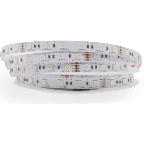 TrAdE Shop Traesio - Striscia Led Flessibile 500w Smd Rgb 60 Led/mt 24v Bobina Da 50 Mt Ip20 50m-24v-rgb - (1/5)