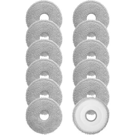 12 Serpillères Dreame L40s Pro Ultra X50 X40 en microfibre pour robot 12 serpillères en microfibre haute densité pour Dreame X50, X40 et L40s Pro Ultra. Lavables, résistantes (1/5)