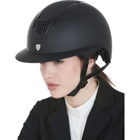 TAGLIA L EQUESTRO Cap Eclipse Plain Mat Wide Viser CASCO EQUITAZIONE (1/3)