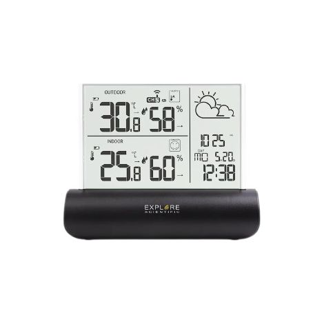 Stazione meteo EXPLORE SCIENTIFIC schermo LCD WSH4501 NERO