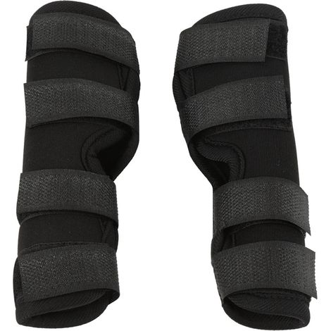 1 Paire d'attelles pour pattes arrière de chien, bandage chirurgical protecteur pour blessures (Noir, Taille M) (1/5)