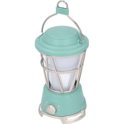 LED-Campinglaterne, 2 Beleuchtungsmodi, solarbetrieben, USB-C-Ladeanschluss, einstellbare Helligkeit, ideal zum Wandern, Campen und für Notfallsituationen (grün). (1/5)