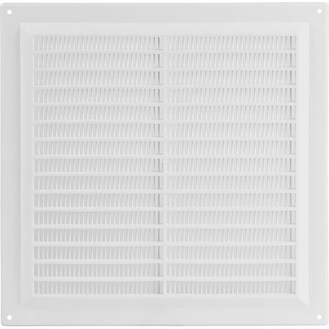 1 Grille D'Aération Rectangulaire 250x250mm, Plastique Blanc, Pour Mur Et Plafond, Usage Intérieur (1/5)