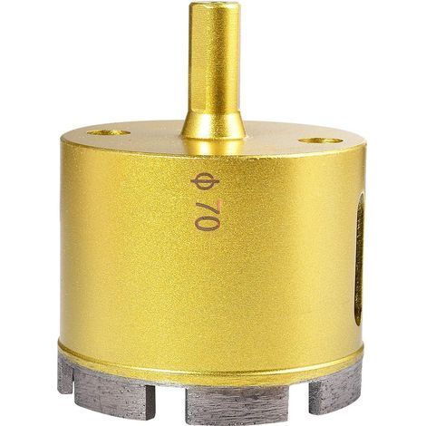 Scie cloche diamantée de 70 mm de diamètre, foret à carotter pour ardoise, porcelaine, marbre, verre, céramique, carrelage, granit (70 mm de diamètre) (1/5)