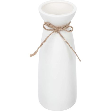 Vase à fleurs céramique RUIYUE 1 pièce blanc moderne, décoration intérieure salon/bureau/cuisine pour fleurs séchées & compositions florales (1/5)