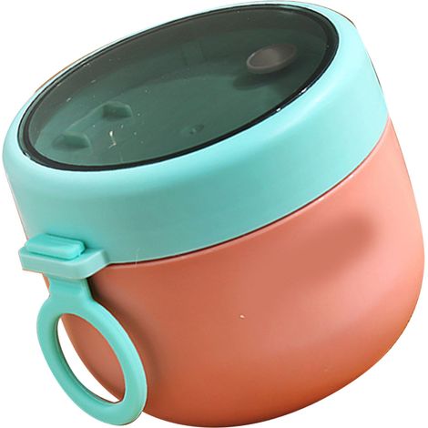 Isolierter Frühstücksbecher aus Edelstahl 304 mit Deckel, Löffel, Milch- und Suppenbehälter, ideal für Schule und Büro, tragbarer Behälter für Congee, rot (1/5)