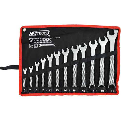 Chiavi combinate awtools aw40114 testa angolata custodia 12 pezzi