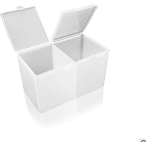 1 boîte de rangement multifonctionnelle en plastique transparent pour lingettes à ongles et cotons-tiges, 2 petites boîtes pour cotons-tiges, dissolvant pour ongles