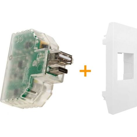 Fanton caricatore caricatutto USB A+C compatibile Vimar Linea Bianco - 82893
