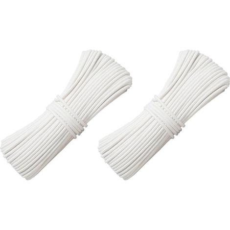 Lot de 2 mèches d'arrosage automatique de 5 mm et 50 m pour pots de fleurs (système d'arrosage lent et automatique à faire soi-même). (1/5)