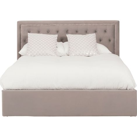 Interiors By Premier Elegant Kingsize Ottoman Bed, Practical Velvet Upholstered Bed For Bedroom, Compact Diamont Tufted Bed (1/5)