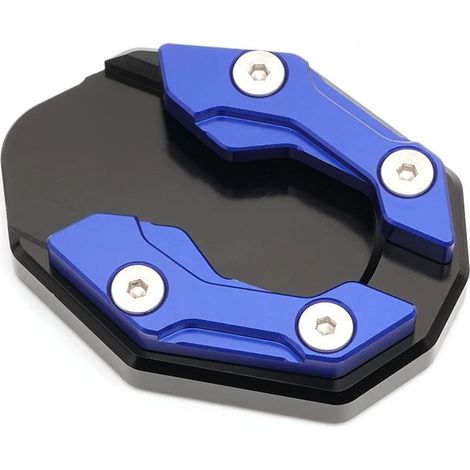 (Bleu sans logo) Compatible avec Yamaha XAMX300 XMAX 300 X-MAX 350 2015-2021 2020 2019 Béquille latérale CNC pour moto, rehausseur de pied maxpower (1/4)