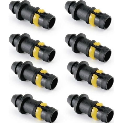 Set di 100 Presa Goccia 16mm con Anello di Sicurezza Connettore tubo irrigazione 16 mm Presa per Tubi da Irrigazione a Gocci (1/5)