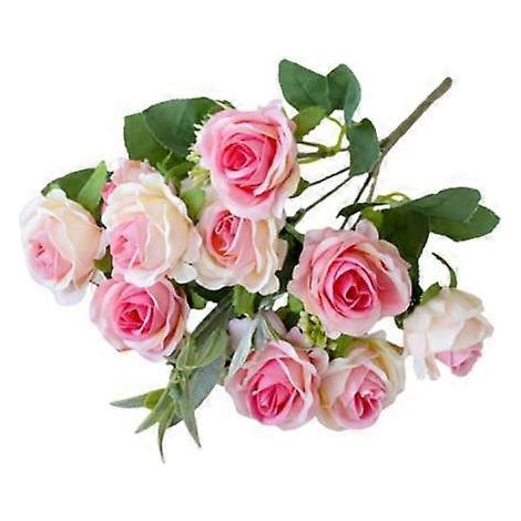Branche de rose artificielle avec tige réaliste et réutilisable pour bouquet de mariée, composition florale artificiellerose rouge (1/5)