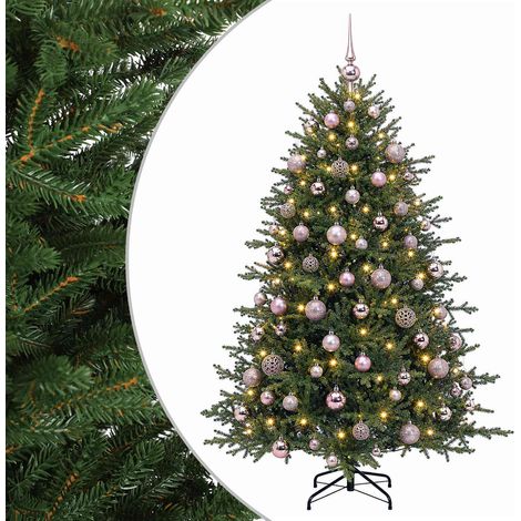 Sapin de Noël artificiel avec boules 240 cm 300 LED Blanc chaud vidaXL (1/5)