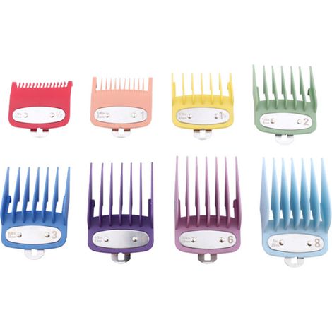 Set mit 8 Führungskämmen für Haarschneidemaschinen, Schneideaufsätze, Präzisionskämme, Friseursalonzubehör