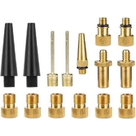 Kit d'embouts pour pompe de gonflage Presta/Schrader, adaptateurs pour valves de chambre à air de vélo de route, VTT et vélo à pignon fixe (1/5)