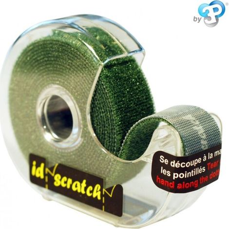 Bande Ruban Auto-agrippant - Bobine 2m X 2cm - Couleur Vert Foncé