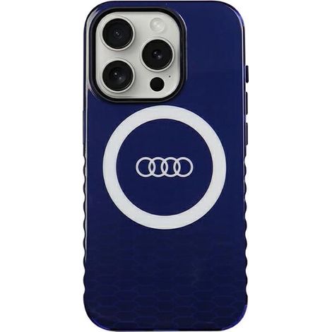 Funda Audi IML Big Logo MagSafe para iPhone 15 Pro 6.1 azul/azul marino, carcasa rígida AU-IMLMIP15P-Q5/D2-BE (1/5)