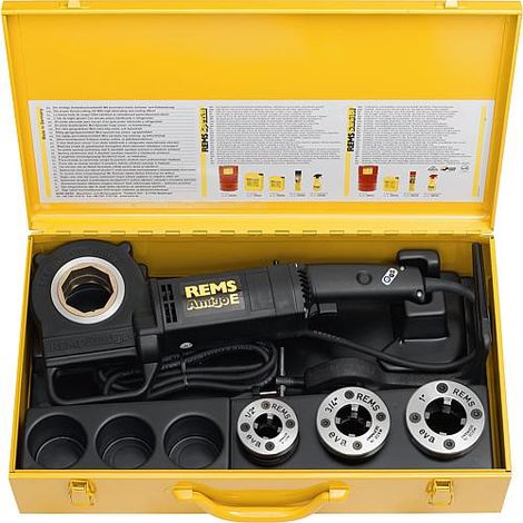 Filiere electrique Rems Amigo E avec tetes de coupe DN15-DN25 (1/3)