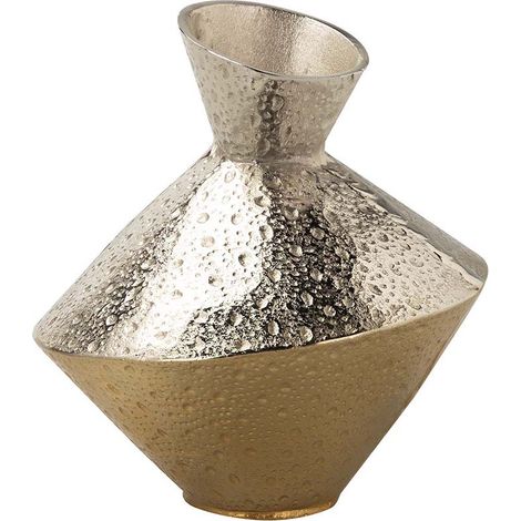 Silber/Gold Aluminium Vase 23X23X22 Cm (1/5)