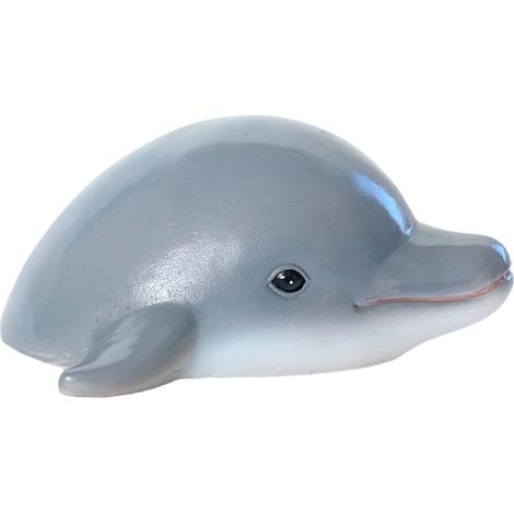 schwimmende Delfinkopf Skulptur Ornamente realistische