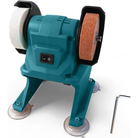 Mini ponceuse à bande pour Makita 18 V, ponceuse à bande électrique, petite meuleuse aiguiseuse, polisseuse avec disque abrasif, disque de polissage pour bois, métal, aluminium (sans batterie) (1/5)