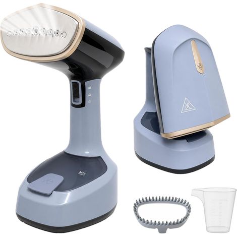 Fer à vapeur de voyage pliable, 1500 W, chauffe rapide, bleu (1/4)