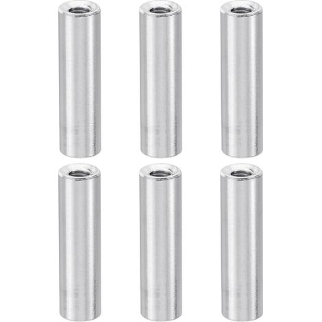 6Pcs Entretoise Filetée M3 en Aluminium 3x5x18mm Argent (1/5)