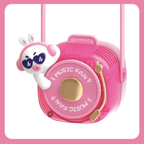 Ventilateur de cou portable, joli ventilateur à main, ventilateur rechargeable sur batterie, design sans pales – esthétique élégante, petit modèle (rose) (1/5)