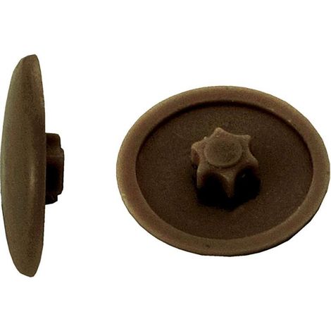 Cappucci coprivite per viti Torx, marroni, 50 pz.