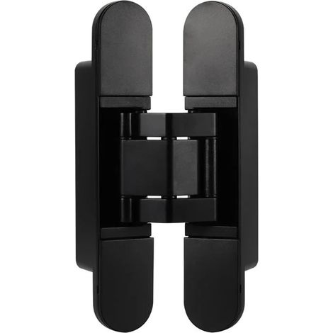 Charnières de fermeture automatique pliantes cachées portes en bois cachées 3D réglables à 180 ° d'ouverture charnières d'accessoires de porte cachées (couleur: Balck) (1/5)