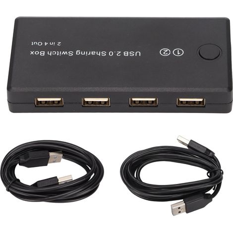 Sélecteur USB 2.0 - 2 Entrées 4 Sorties - Adaptateur Périphérique Compatible (1/5)