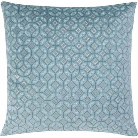 Housse de Coussin Déco "Kansas" 40x40cm Bleu (1/5)