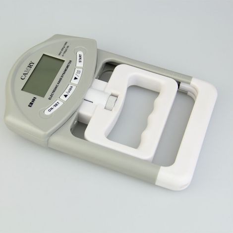 Dynamomètre à main numérique Mesureur de mesure de la force de la prise à capture automatique de la puissance de la poignée électronique, gris (1/5)