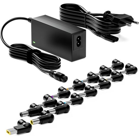 65W Chargeur Universel PC Portable 15V 16V 18.5V 19V 19.5V 20V AC DC Adaptateur Alimentation Ordinateur Portable Compatible avec 15 Prises DC (1/5)