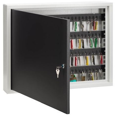Armoire 60 clés fermeture à clé gris clair (1/2)