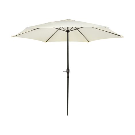 Beiger Sonnenschirm aus Aluminium, 3 m, mit Kurbel 53989 (1/3)