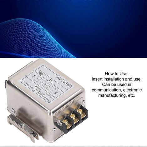 EMI-Filter zur Unterdrückung von Störungen und Rauschsignalen, geeignet für 35-mm-Schienenmontage, einphasiger Netzfilter (1/4)