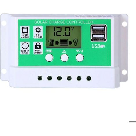 30A Contrôleur de Charge Régulateur Panneau Solaire pour batterie au plomb/lithium 12V/24V Contrôleur de charge intelligent (1/4)