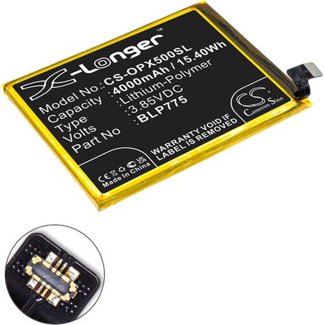 NX - Batterie téléphone, smartphone, GSM pour Oppo 3.85V 4000mAh - BLP775 (1/4)