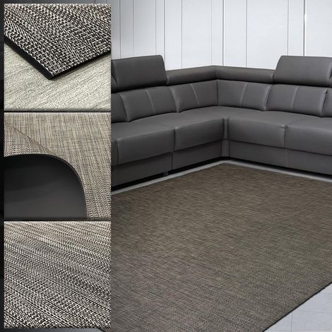 Tapis Vinyle Tressé pour Salon et Cuisine - Lavable, Extérieur, Couloir (1/5)