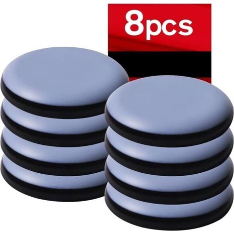8pcs 50mm (Round) Teflon Furniture Glides, Furniture Gliders - Self-Adhesive Teflon Furniture Glides for Chairs, Sofas, Desks, and Tables (1/4)