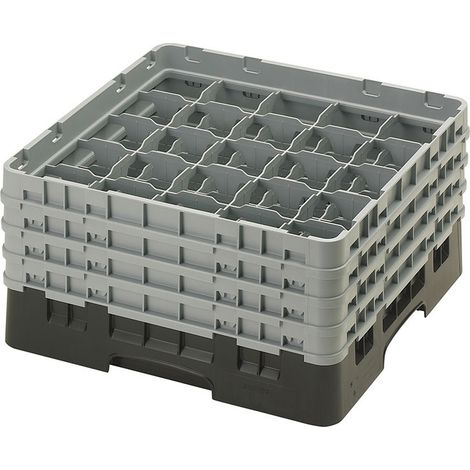 Casiers de lavage - Haut max 21.5 cm - 50 x 50 x 26.7 cm - Noir - Lot de 2 - Cambro