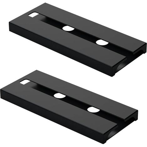 2 pièces Verres à Pied Suspendu Support, Porte Verres à Vin Suspendre Noir, plastique Support de Verre à Vin, Support Verre à Vin Deux Rangées pour Cuisine, Maison, Bar, Étagères, Restaurant (Noir) (1/5)