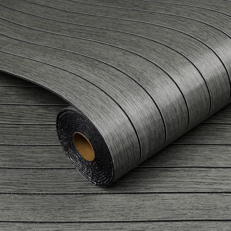 Panneau Mural Decoratif Adhesif Bois 3D Panneau Tasseau Bois Mural Noir 90CMx5M Panneaux Muraux Autocollants pour Salon Bureau Commercial Revetement Mur Adhesif Chambre Gris Anthracite (1/5)
